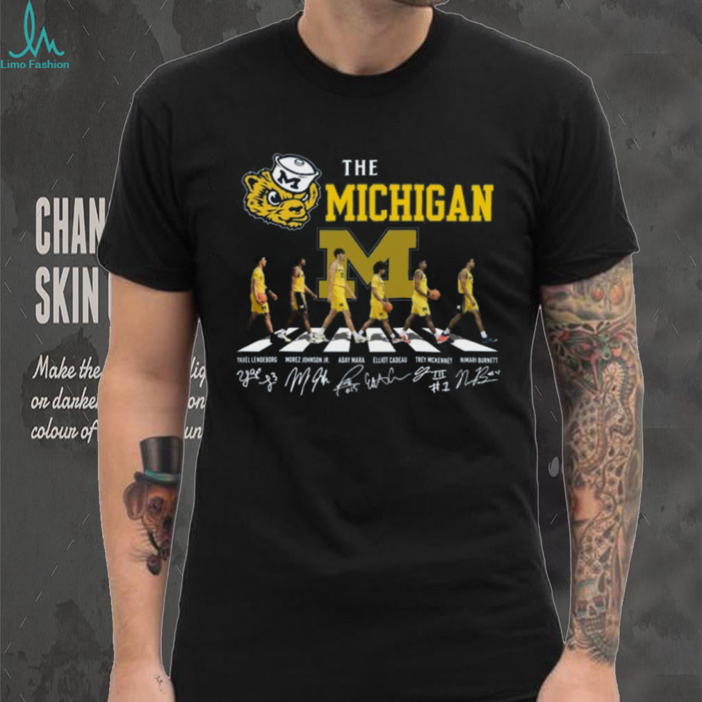 Michigan Wolverines Basketball Abbey Road Signature T Shirt