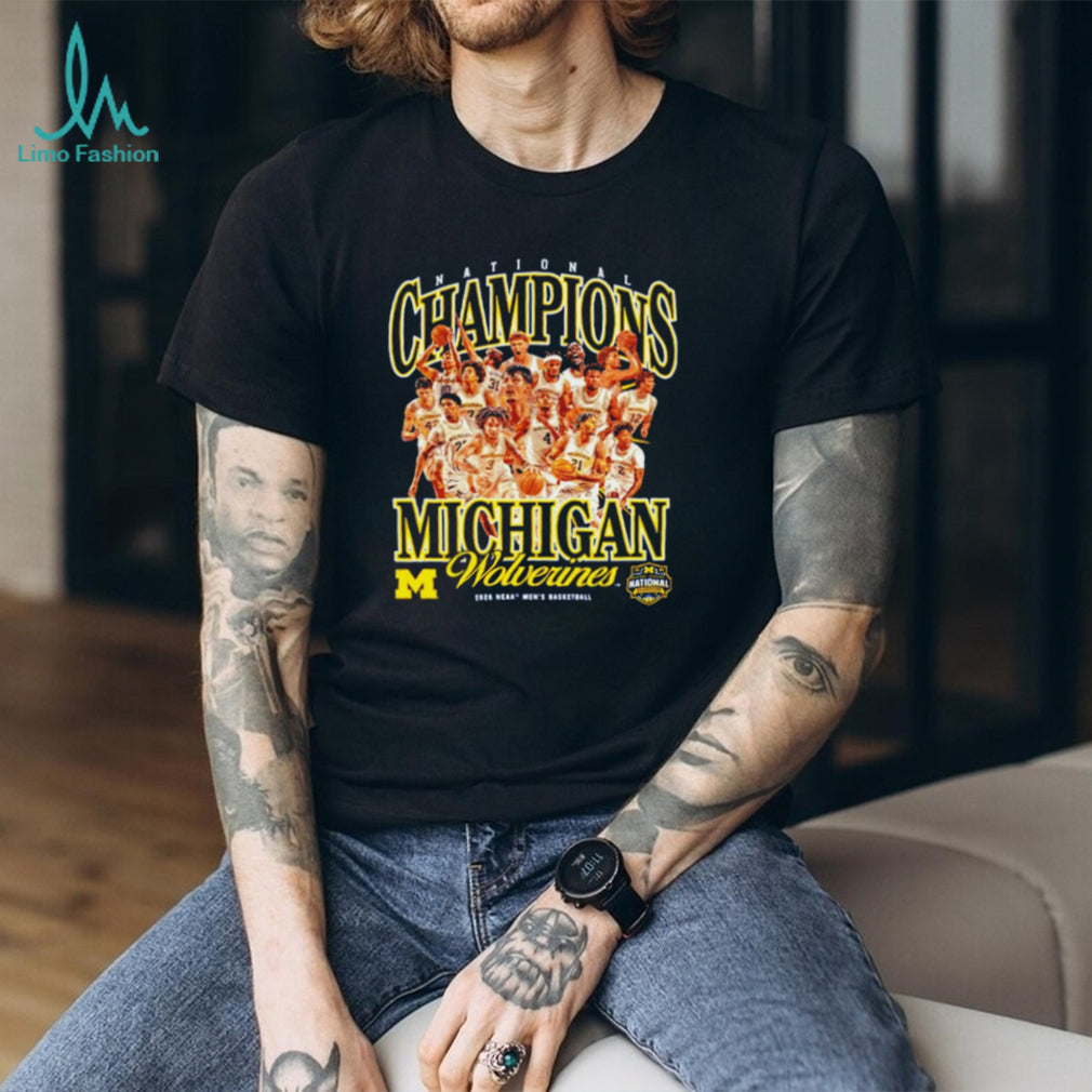 Michigan Wolverines Basketball National Champions Team Graphic T Shirt