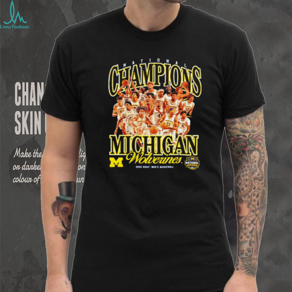 Michigan Wolverines Basketball National Champions Team Graphic T Shirt