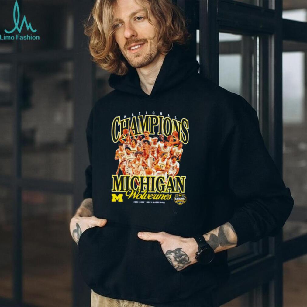 Michigan Wolverines Basketball National Champions Team Graphic T Shirt