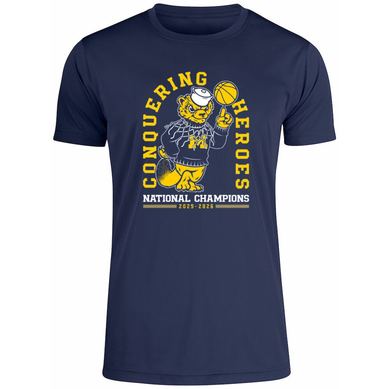 Michigan Wolverines Conquering Heroes National Champions 2025-2026 Shirt