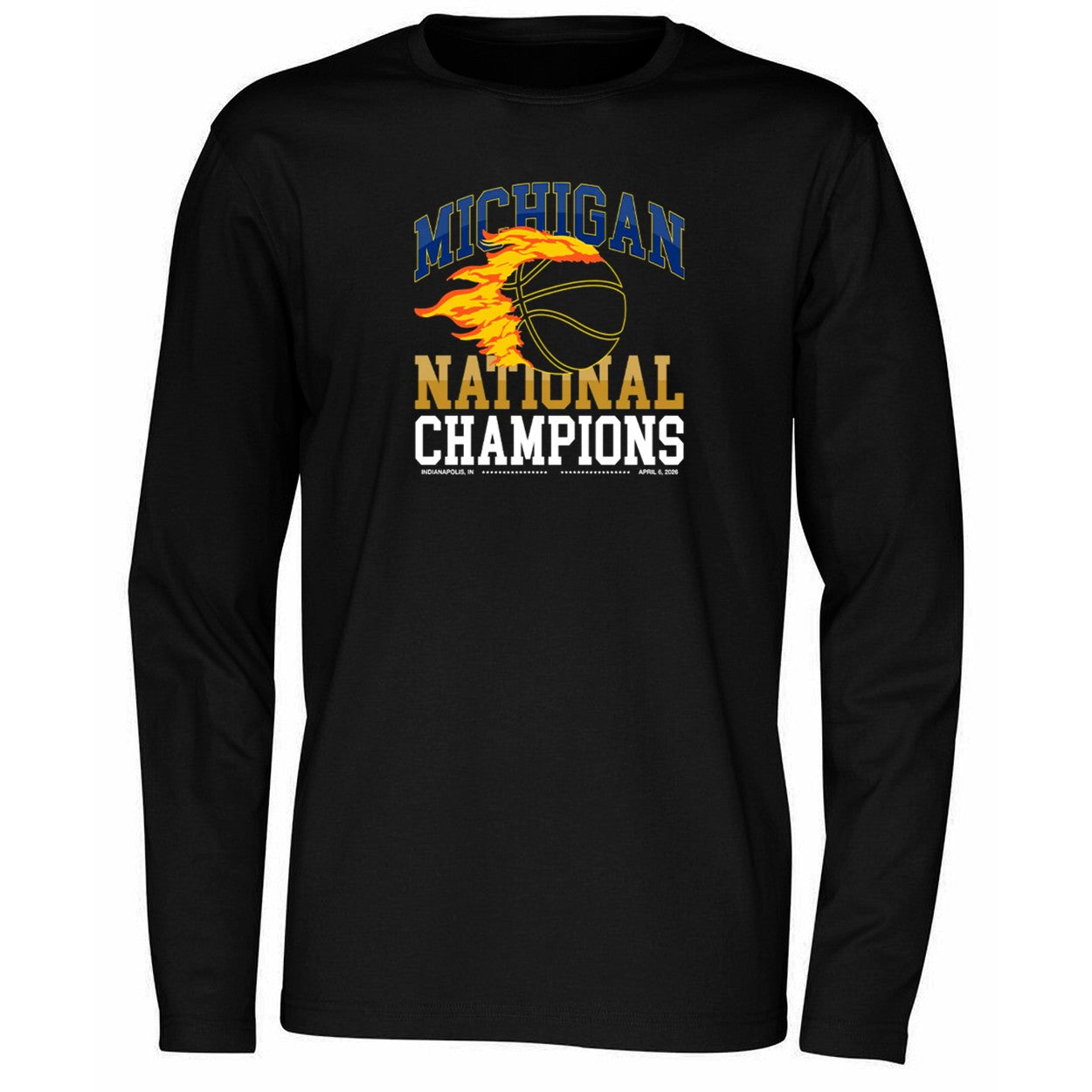 Michigan Wolverines Flames National Champions 2026 Shirt