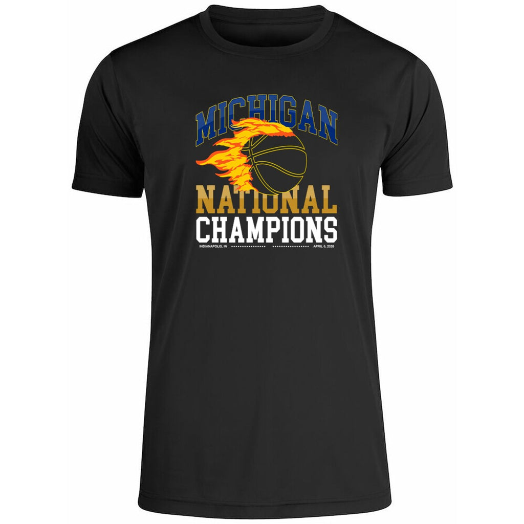 Michigan Wolverines Flames National Champions 2026 Shirt