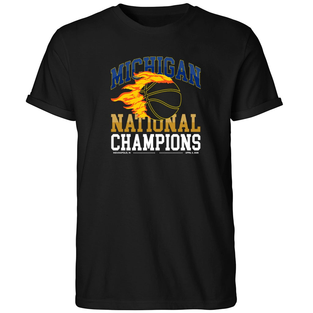 Michigan Wolverines Flames National Champions 2026 Shirt