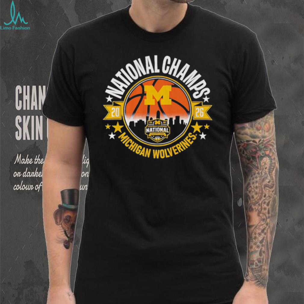 Michigan Wolverines National Champs 2026 Basketball Circular Crest T Shirt