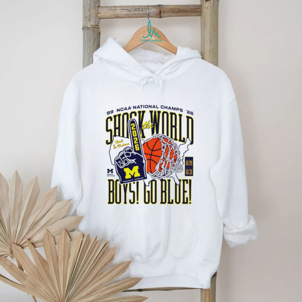 Michigan Wolverines Shock The World 2026 NCAA National Champs T Shirt