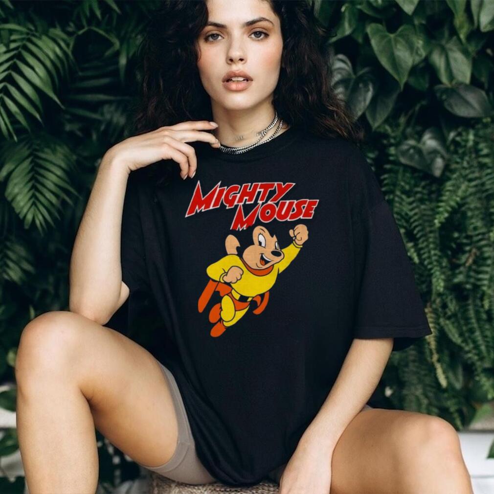 Mighty Mouse Flying Superhero Retro Classic Cartoon T Shirt