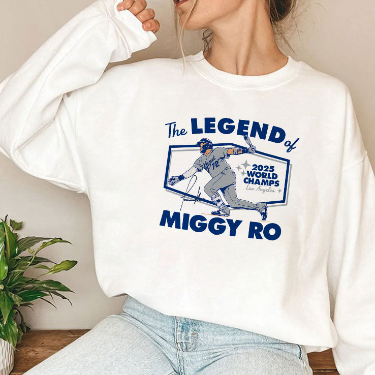 Miguel Rojas The Legend Of Miggy Ro Dodgers 2025 World Champs T Shirt