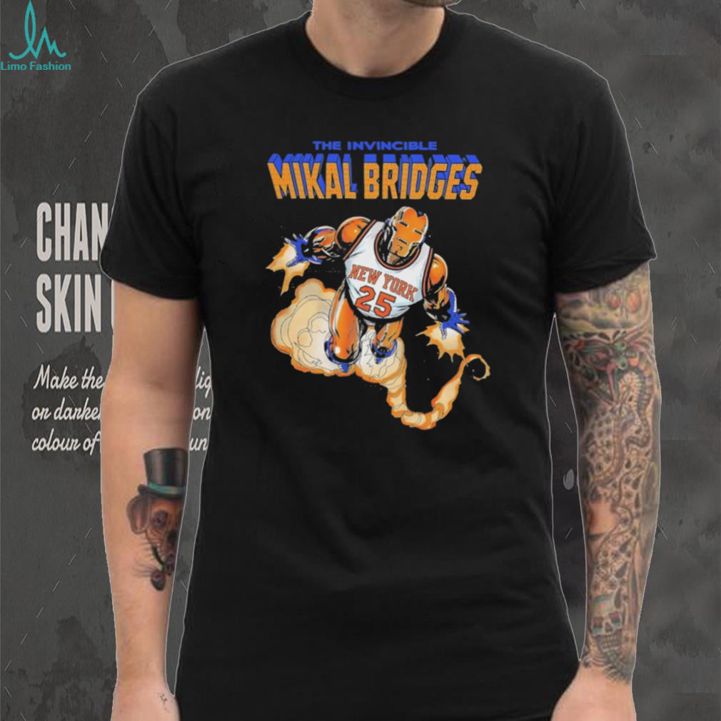 Mikal Bridges The Invincible New York Basketball Iron Hero T Shirt