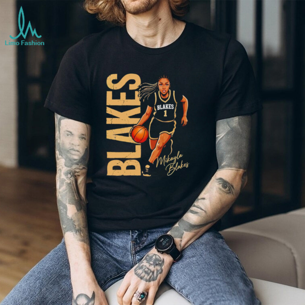 Mikayla Blakes #1 Basketball Graphic Player Tribute T shirt