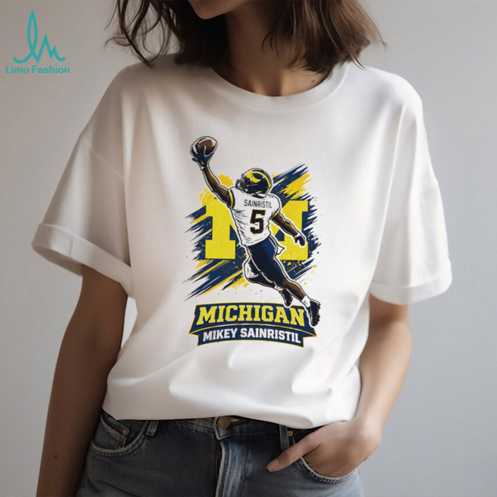 Mikey Sainristil Michigan Football Star Athlete Graphic T Shirt
