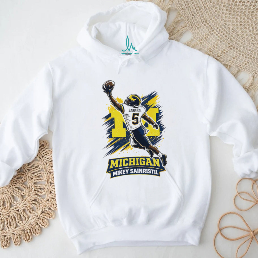 Mikey Sainristil Michigan Football Star Athlete Graphic T Shirt
