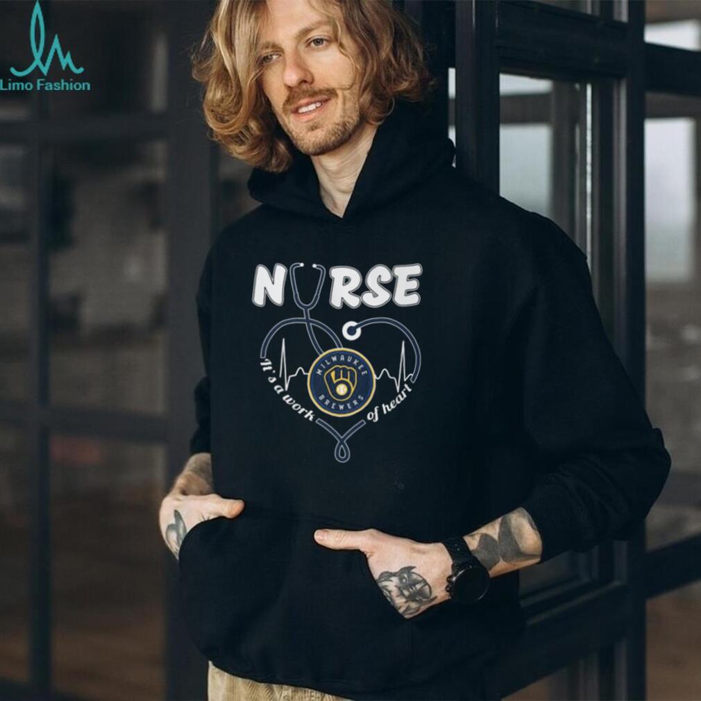 Milwaukee Baseball Nurse T Shirt It’s A Work Of Heart Stethoscope Design