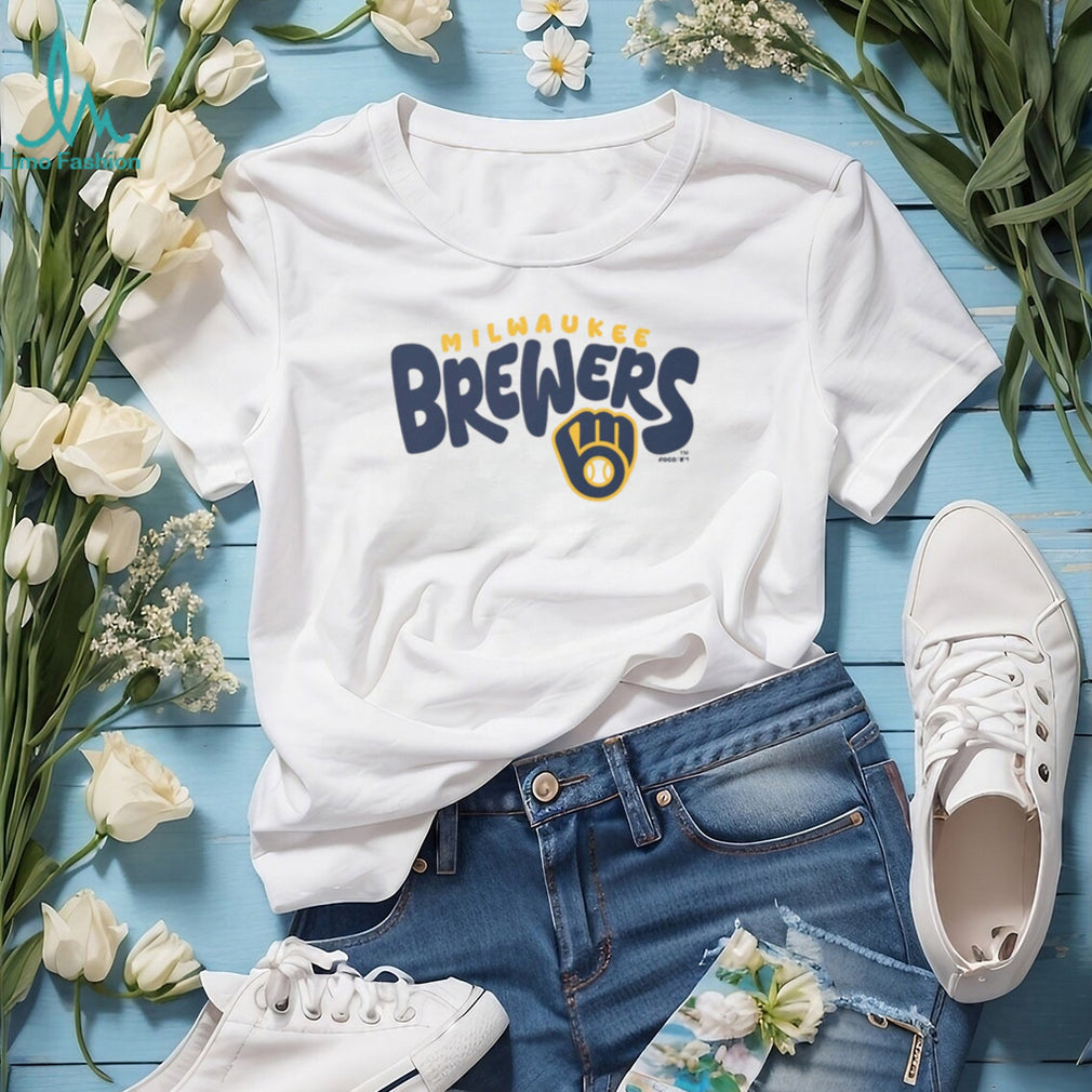 Milwaukee Brewers M Glove Logo Retro Oatmeal Crewneck