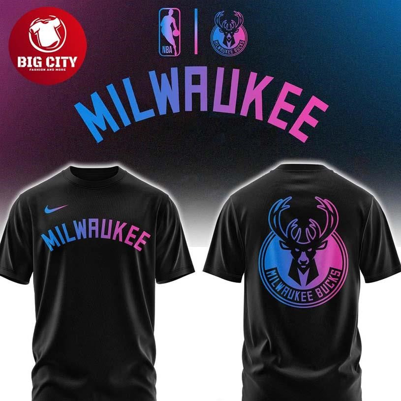 Milwaukee Bucks x Cyberpunk Night 2026 NBA Champs Two Sided Shirt
