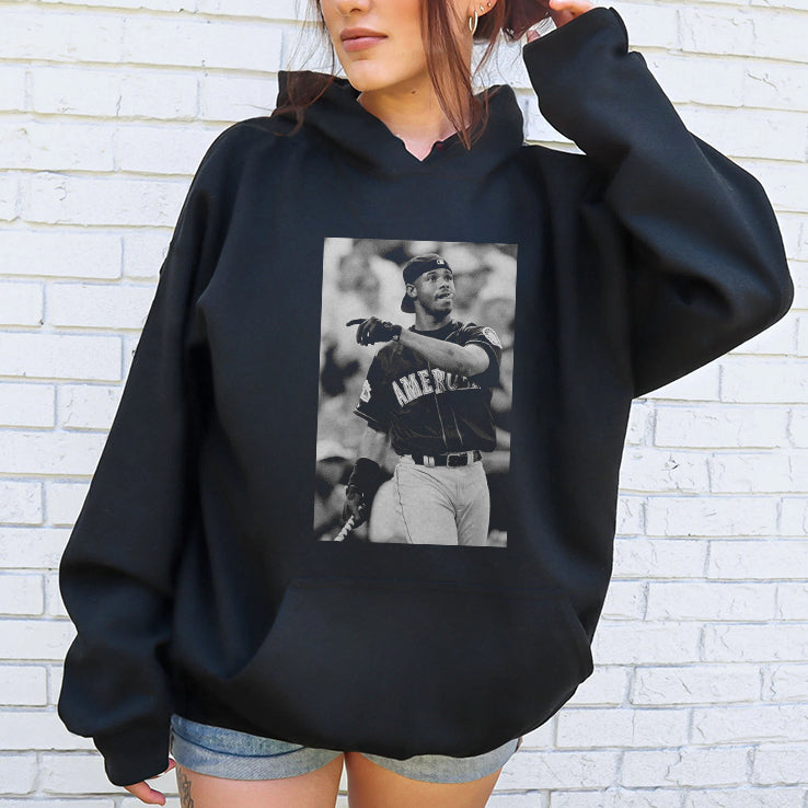 Mina Kimes Wearing Ken Griffey Jr Baseball Poster Shirt