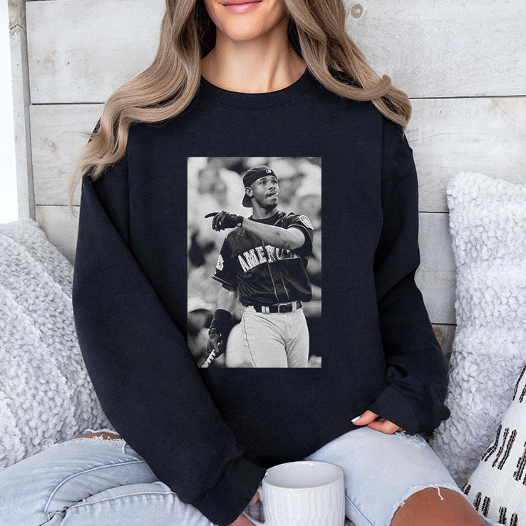 Mina Kimes Wearing Ken Griffey Jr Baseball Poster Shirt