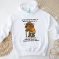 “Mind is 24 Back is 55” Old Dachshund With Cane Funny Age T Shirt