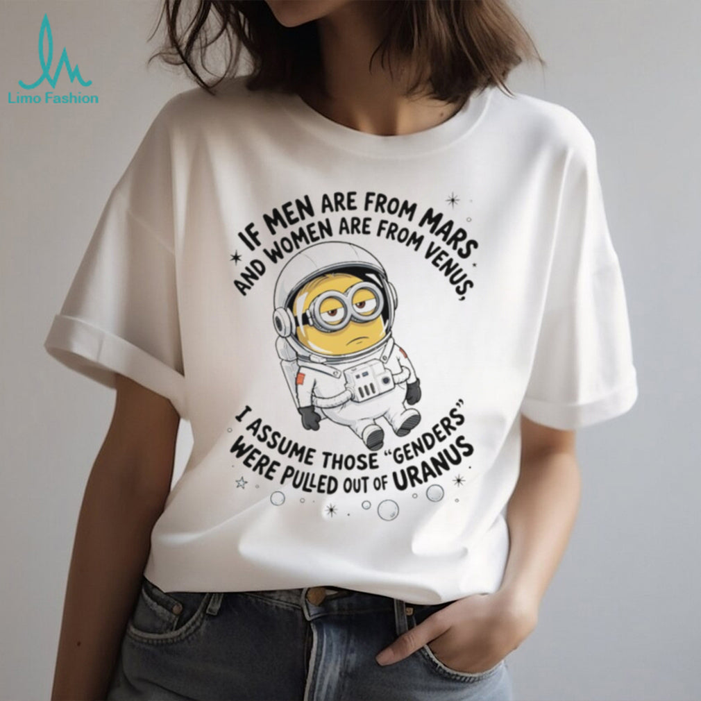 Minion Astronaut Genders From Uranus Funny Space T Shirt