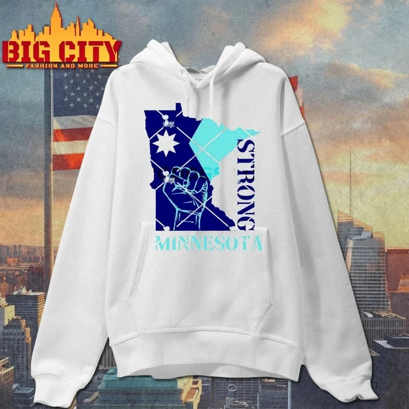 Minnesota Strong State Map and hand strong t-shirt