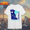 Minnesota Strong State Map and hand strong t-shirt