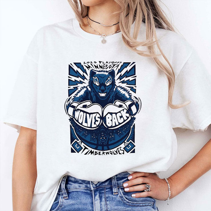 Minnesota Timberwolves 2025 Playoffs Wolves Back T Shirt