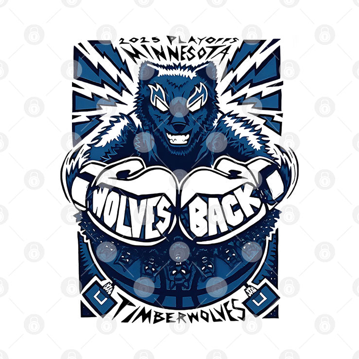 Minnesota Timberwolves 2025 Playoffs Wolves Back T Shirt