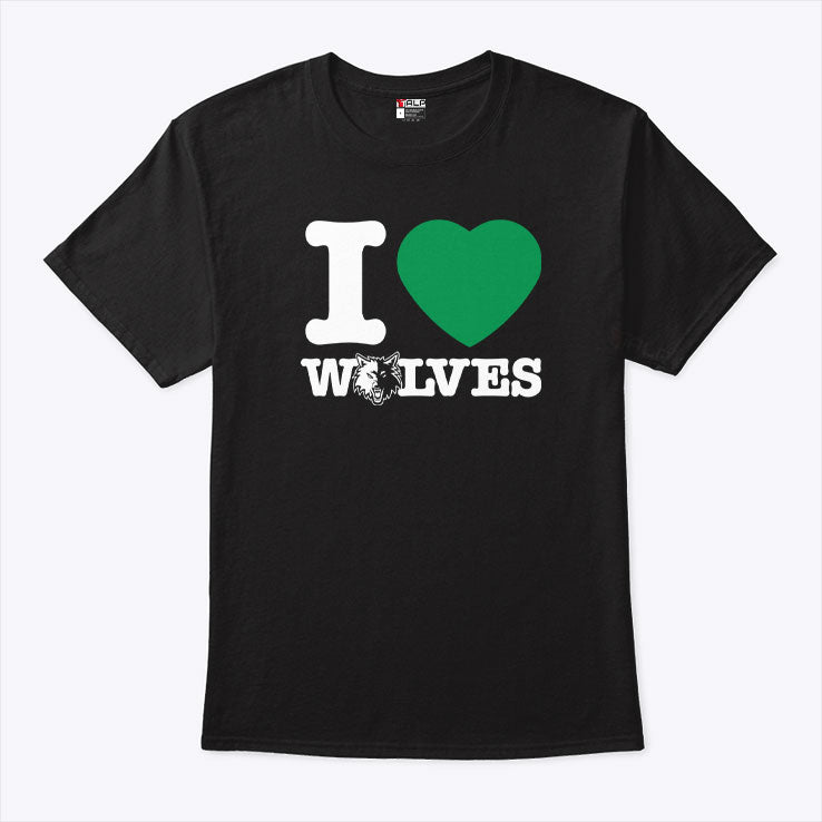 Minnesota Timberwolves I Heart Wolves T Shirt