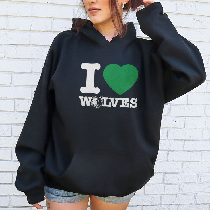 Minnesota Timberwolves I Heart Wolves T Shirt