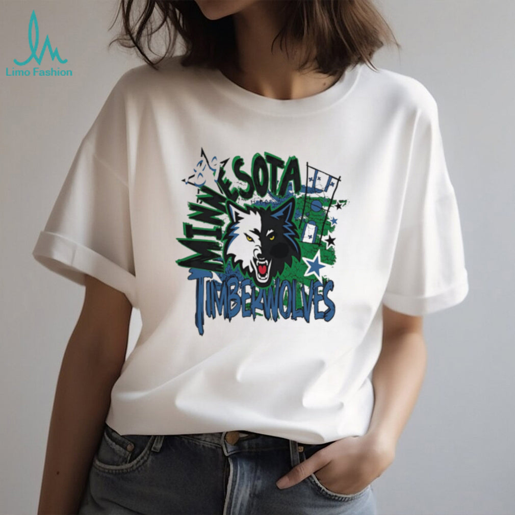 Minnesota Timberwolves Wolf Head Graphic T Shirt NBA Fan Apparel