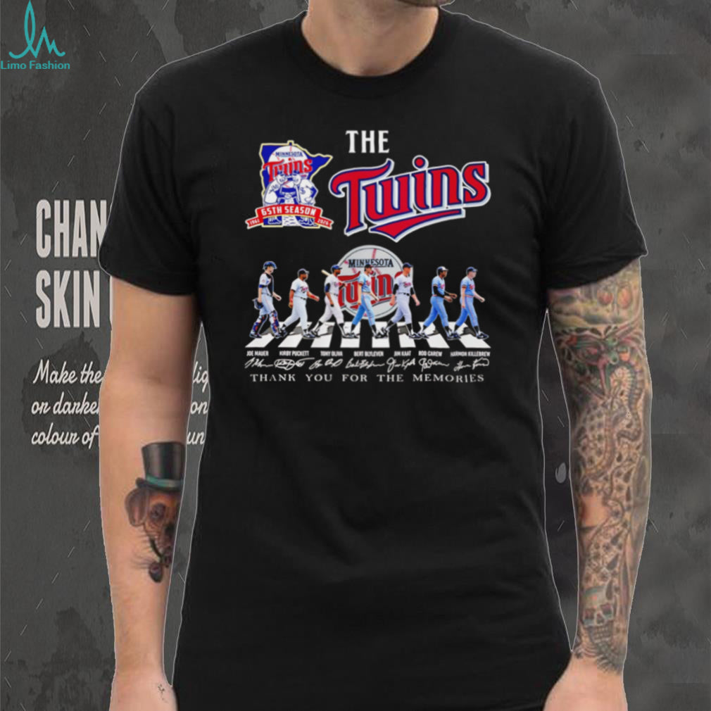 Minnesota Twins 65th Season Abbey Road Legend Signatures T Shirt