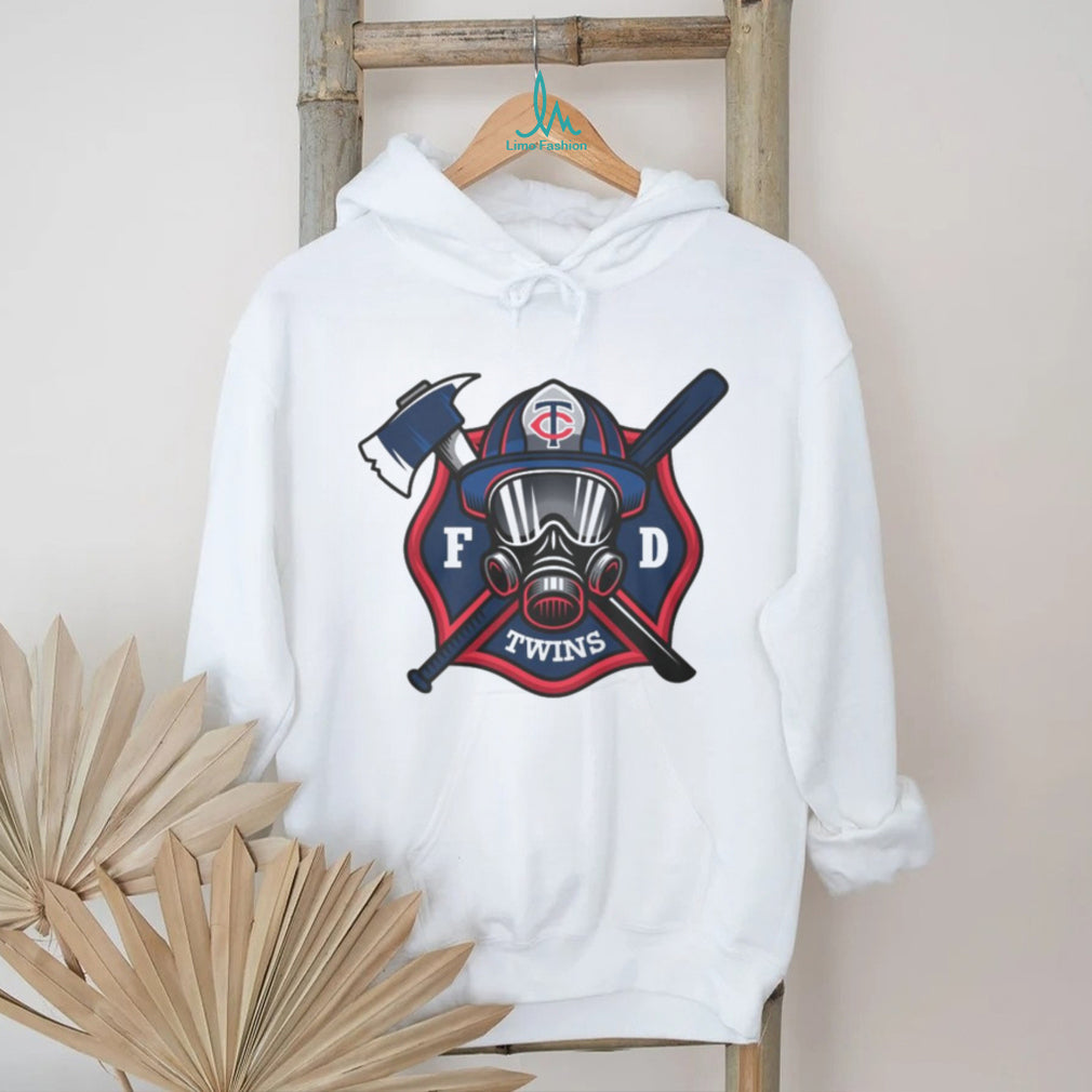 Minnesota Twins Firefighter FD First Responder Baseball Fans Vintage Men Women White T Shirt