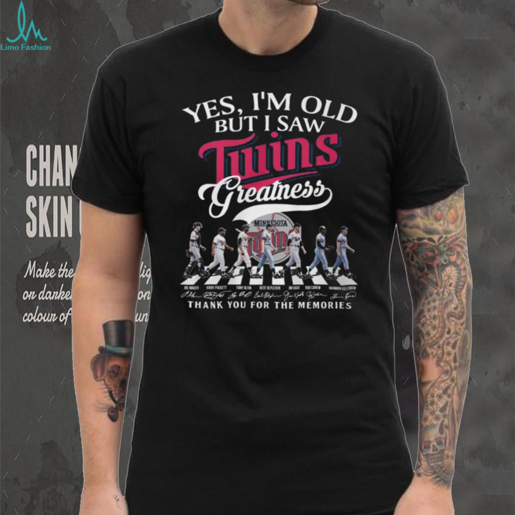Minnesota Twins Greatness Legends Walk Signatures Fan T Shirt