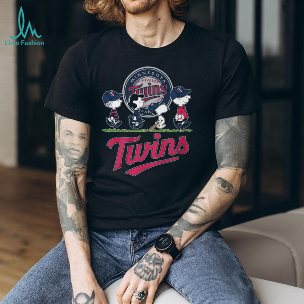 Minnesota Twins Peanuts Characters Baseball Logo Graphic Shirt