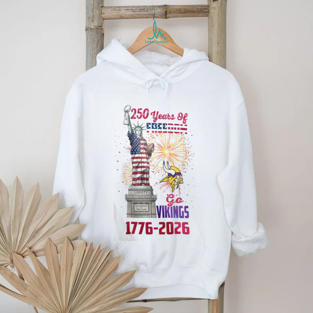 Minnesota Vikings 250th Independence Day 1776 2026 Patriotic T Shirt