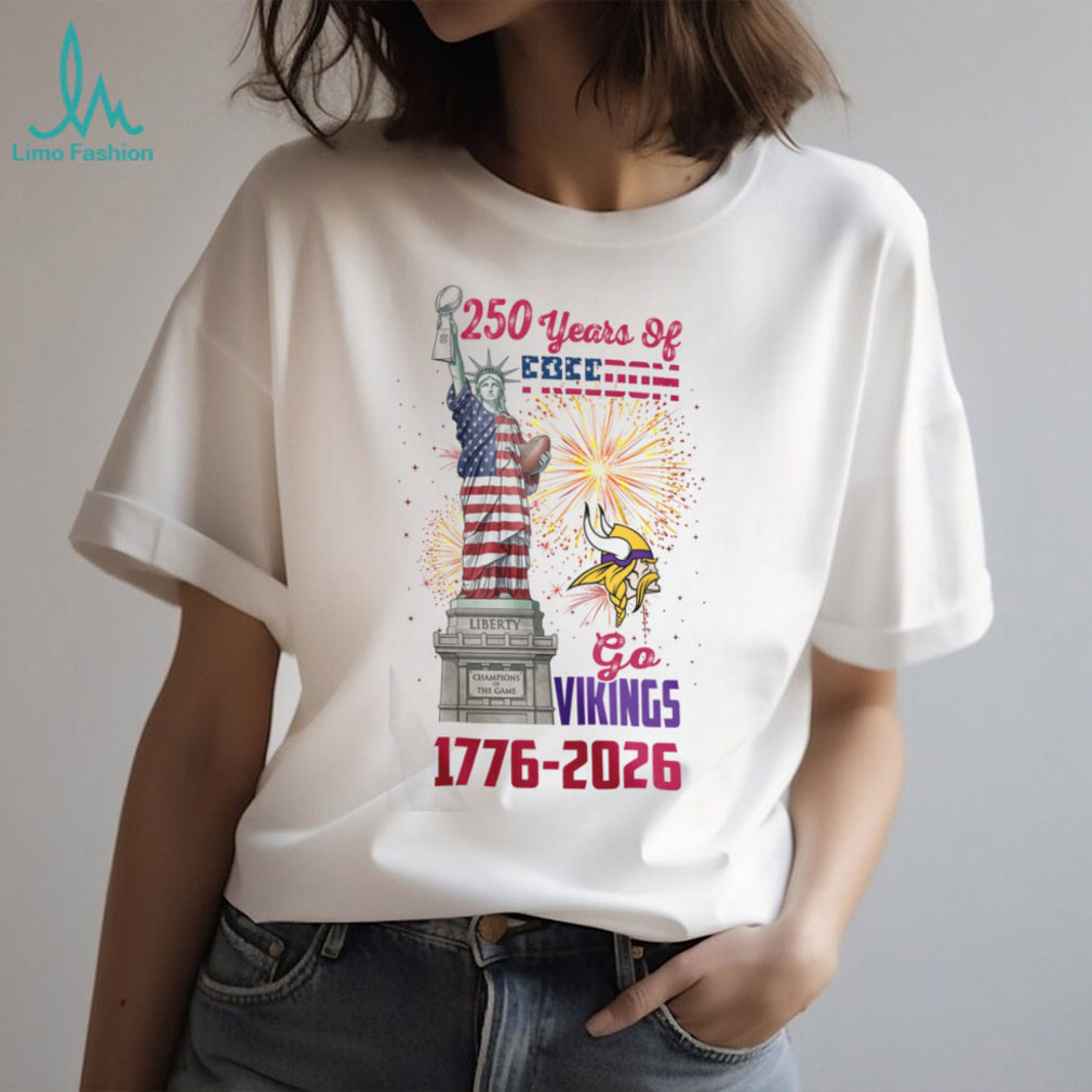 Minnesota Vikings 250th Independence Day 1776 2026 Patriotic T Shirt