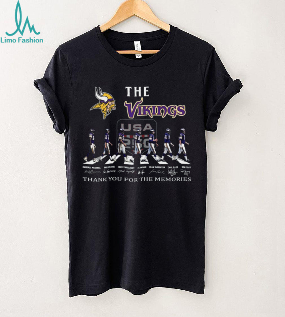 Minnesota Vikings Football Legends Abbey Road Signatures Vintage Sports Gift For Fans Shirt