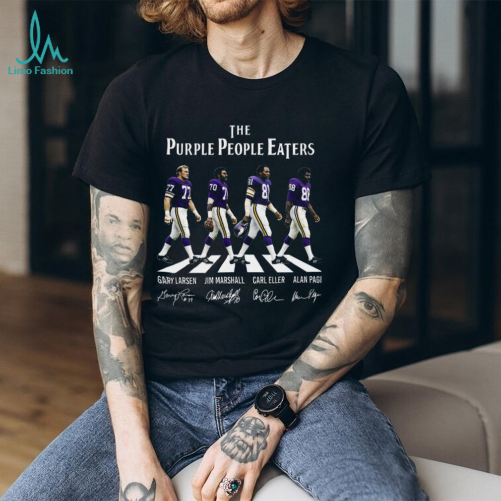 Minnesota Vikings Purple People Eaters Abbey Road Shirt