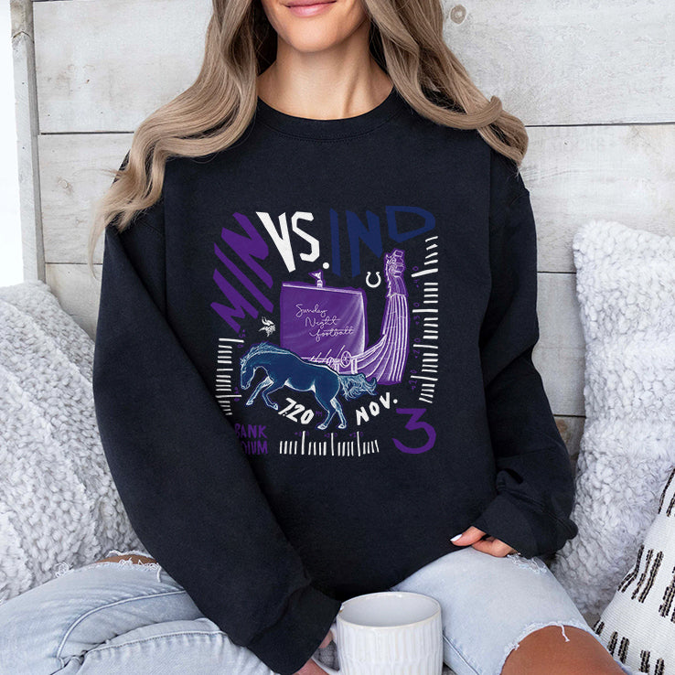 Minnesota Vikings Vs Indianapolis Colts Nov 3 2024 US Bank Stadium Matchup Shirt