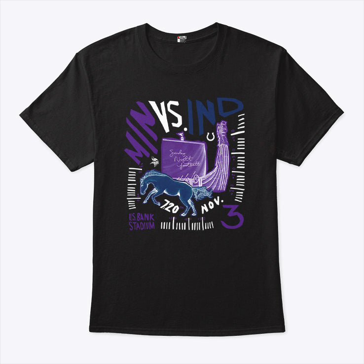 Minnesota Vikings Vs Indianapolis Colts Nov 3 2024 US Bank Stadium Matchup Shirt