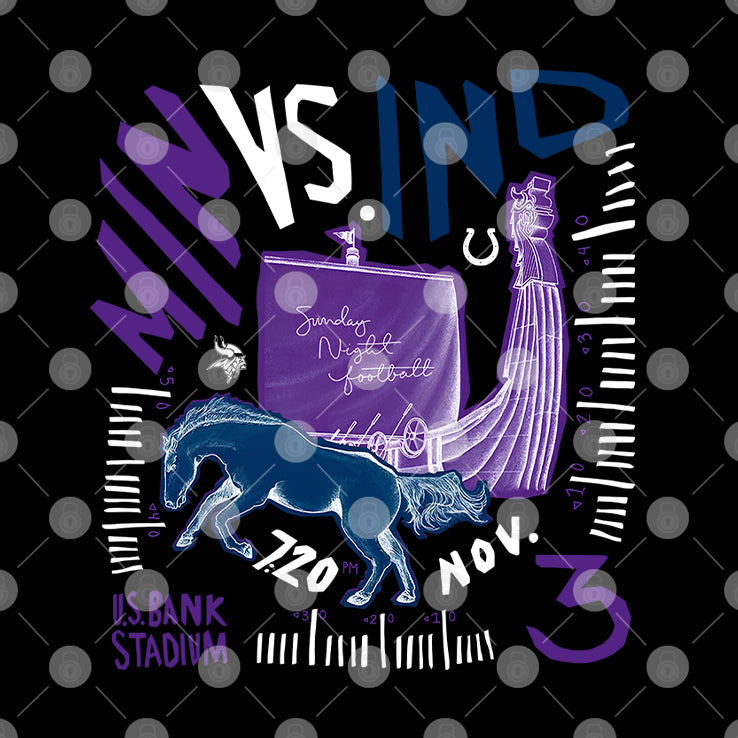 Minnesota Vikings Vs Indianapolis Colts Nov 3 2024 US Bank Stadium Matchup Shirt