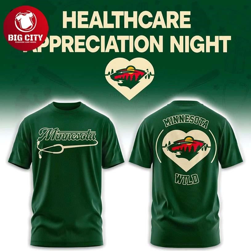 Minnesota Wild Healthcare Appreciation Night Two Sided Shirt