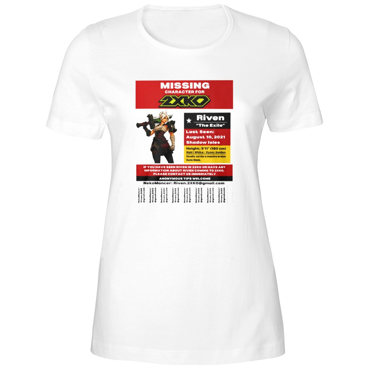 Missing Character For 2XKO Shirt