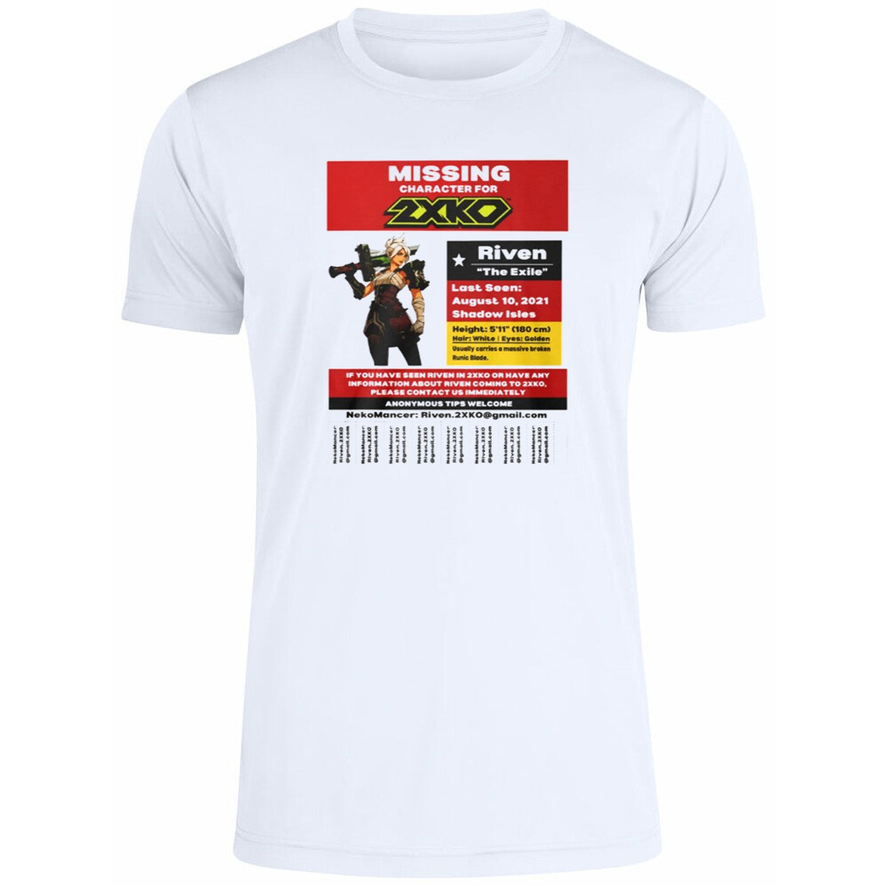 Missing Character For 2XKO Shirt
