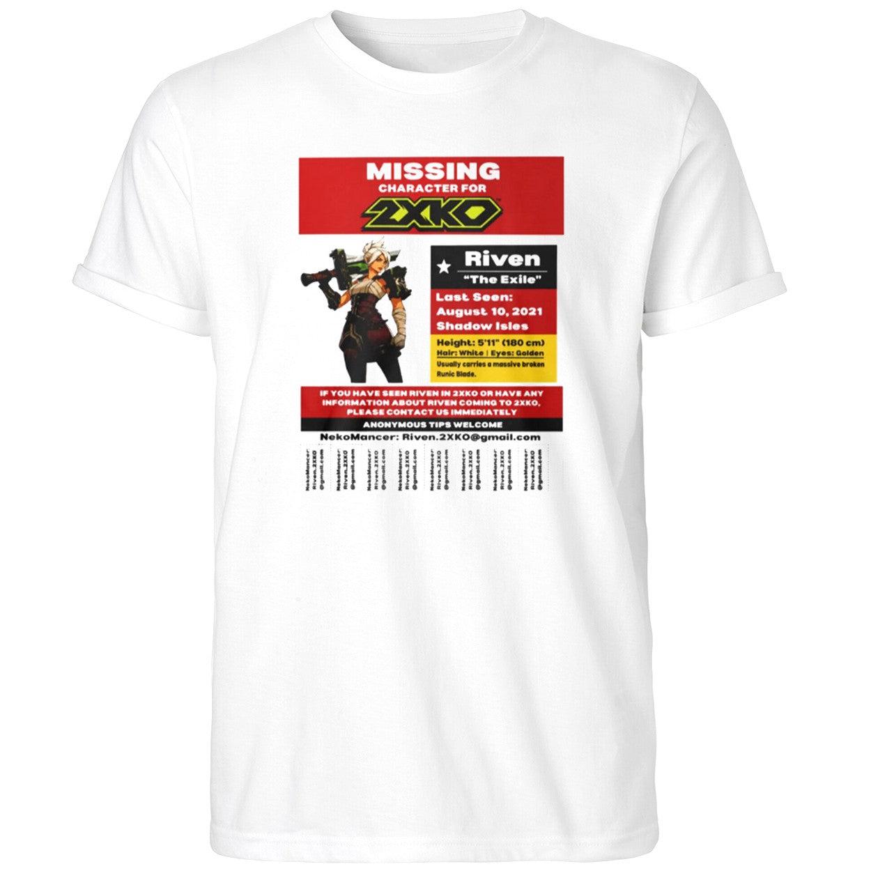 Missing Character For 2XKO Shirt