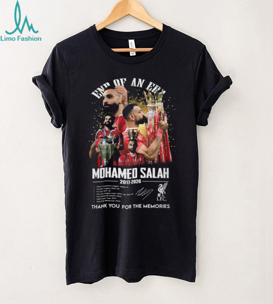 Mohamed Salah Liverpool End Of An Era 2017 2026 Tribute T Shirt
