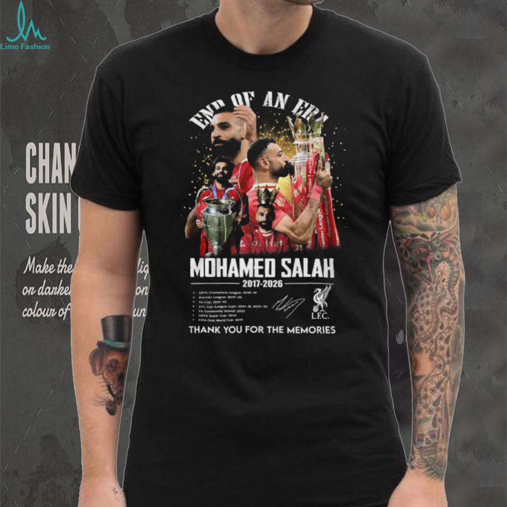 Mohamed Salah Liverpool End Of An Era 2017 2026 Tribute T Shirt