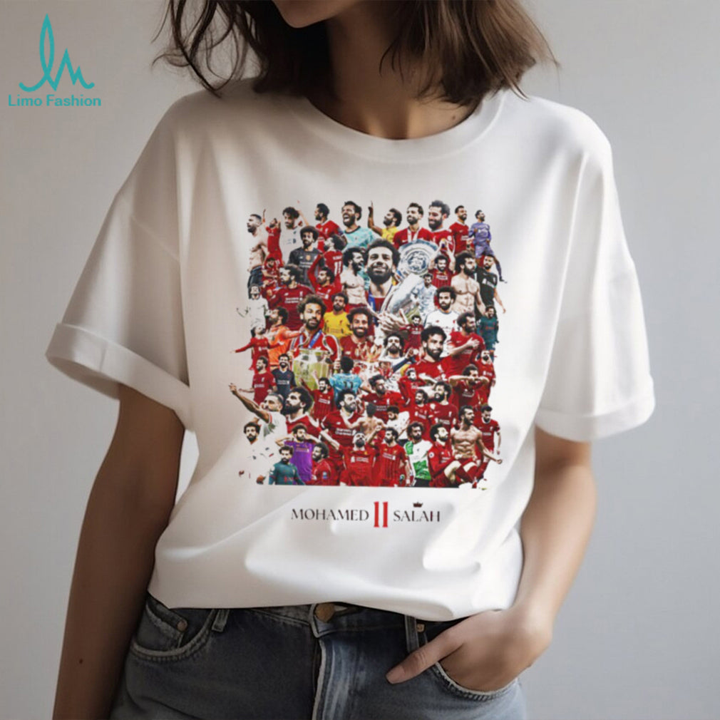 Mohamed Salah Liverpool Legends Career Collage Graphic T Shirt King of Egypt T shirt