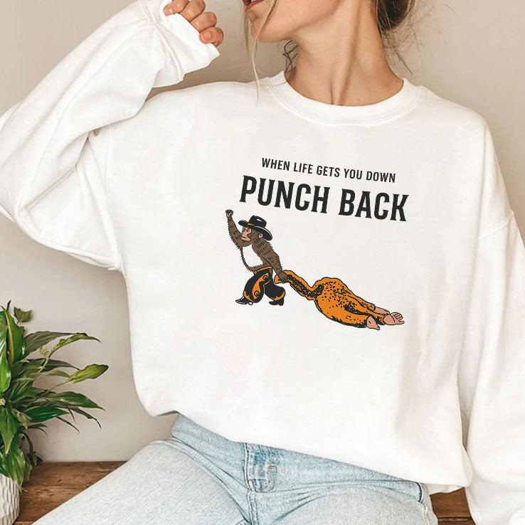 Monkey Punch When Life Gets You Down Punch Back Shirt