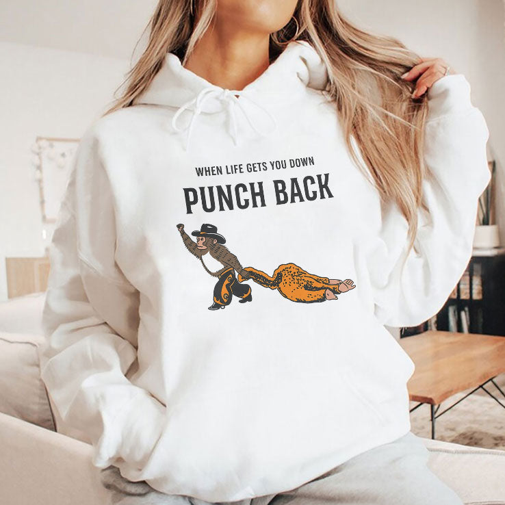 Monkey Punch When Life Gets You Down Punch Back Shirt